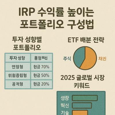 2025년 IRP 수익률 높이는 포트폴리오 구성법: 실전 자산 배분 전략 가이드 1 IRP 수익률 높이는 포트폴리오