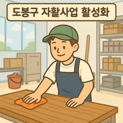 도봉구 자활사업 활성화를 위한 일터에서 근무 중인 참여자의 모습