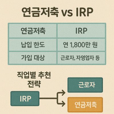 연금저축과 IRP 어디에 더 집중해야 할까? 2025 실전 비교 가이드 1 연금저축과 IRP