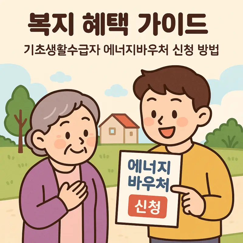 기초생활수급자 에너지바우쳐 신청 방법을 안내하는 복지 혜택 가이드 썸네일
