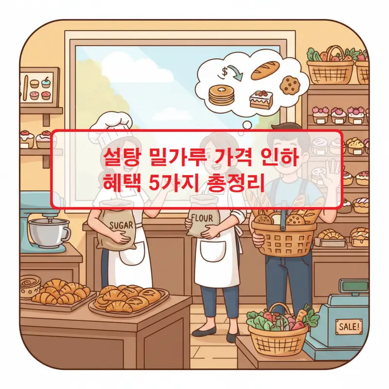 설탕 밀가루 가격 인하로 얻을 수 있는 5가지 혜택을 정리한 경제 정보 썸네일